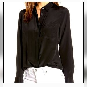 New J.Crew 365 Silk Shirt, Sz. 8